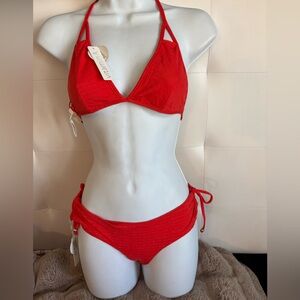 VITAMIN A. by AMAHLIA STEVENS BIKINI  Set Size 10 (L)Reversible Orange